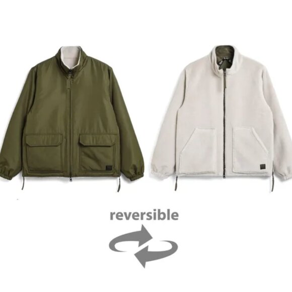 Taion Unisex Military stand-up collar jacket | Dark khaki - Picture 3 of 5